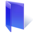 blue, folder, open